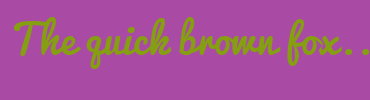 Image with Font Color 859E12 and Background Color A94BA5